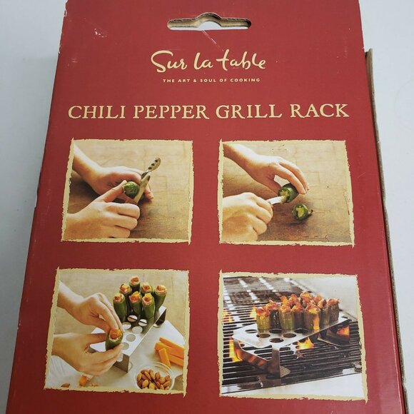 Sur Le Table Chili Pepper Grill Rack & Corer Stainless Steel 18 Holes - Picture 6 of 6